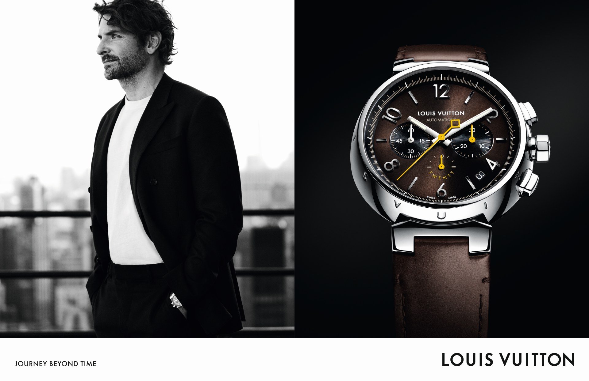 布萊德利．庫柏擔綱演出Louis Vuitton Tambour腕錶20周年紀念錶形象影片